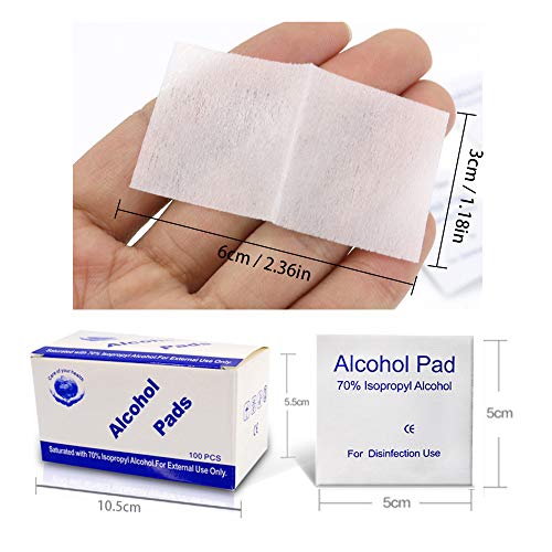 100 Counts Alcohol Formula Wipes Pads Disposable Alcohol Prep Wipes