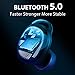 True Wireless Earbuds Bluetooth 5.0 – 1/4″ Dynamic Driver in-Ear Headphones, HiFi Stereo, One Step Pairing, DSP Noise-Canceling, Sweatproof, Secure Fit, Earphones with Microphone and Charging Casethumb 2