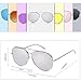 SOJOS Aviator Sunglasses Metal Frame Flat Mirrored Lens SJ1004 with Silver Frame/Silver Mirrored Lens