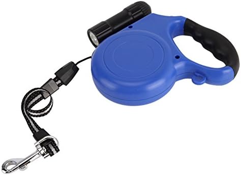 Ltuotu 5M High-grade Pet Automatic Traction Rope Pet Leashes Traction Collar Rope Chain Harness for Medium-sized & Large Dogs (blue)