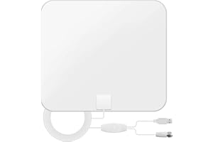 TV Antenna, Indoor Digital TV Antenna Long Range Reception with Signal Booster, Support 4K 1080p Smart TV Antenna Free for Al
