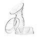 Manual Breastmilk Pump with Lid - 100% Silicone Food Grade BPA Free Portable Breast Pump - Breast Milk Catcher for Breastfeeding Moms - Best Gift for Breastfeeding Mothers