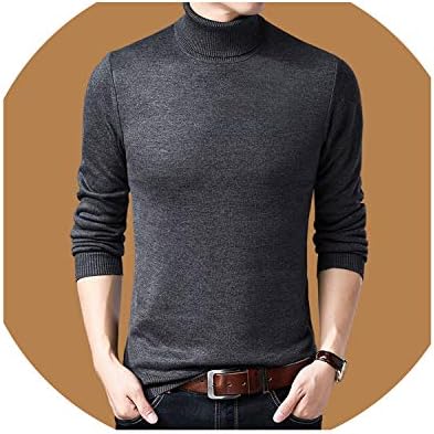 Lu Studio Turtleneck Autumn Winter Warm Pullover Knitted Sweater Men Solid Thick Sweaters Jersey