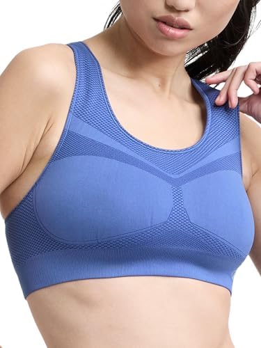 Danskin Women's Crackle Print Longline Bra at Amazon Women's