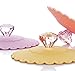 ME.FAN Silicone Cup Lids - Diamond Mug Cover - Silicone Glass Cover Suction Lids for Coffee and Tea Cup 3 Set in Bright Colors (Pink - Yellow - Purple)