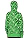 JINX Minecraft Big Boys' Creeper Zip-Up Costume Hoodie, with Mask, Green, Small