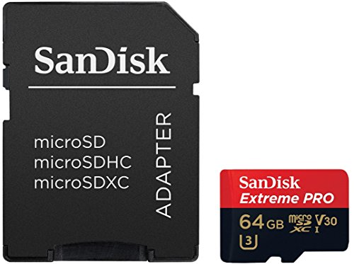 Tarjeta de Memoria SanDisk Extreme Pro microSDXC de 64 GB + Adaptador SD con hasta 95 MB/s, Class 10 y...