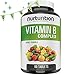 Vitamin B complex Supplements - Methylated Super B complex Capsules - High Potency bcomplex vitamins - Healthy Nature Made Vit - Organic and pure Formula - 2018 Energy Recipe By Nurturition
