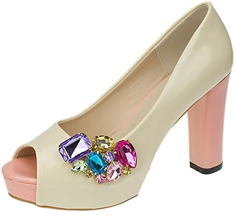 Douqu 2Pcs Luxury Rhinestone Crystal Shoe Clips Removable Shoe Buckles Decorative Shoe Accessories for Women Bridal Wedding Party (Colorful)