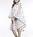 Fakeface Women Packable Clear Hooded Raincoat Lightweight Travel Rain Cape Jacket Poncho, White, One Size