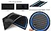 Auovo Anti-dust Mats for Charger Accessories 2021 2015-2020 Car Cup Holder Inserts,Center Console Liner,Door Pocket Liner Mat Premium Custom Interior(24pcs/Set, Upgrade) (Blue Trim)