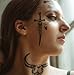 EBaokuup Halloween Face Tattoo Set,Oxhead Face Temporary Tattoos,Cow Skull Face Tattoos Stickers for Halloween Costume Accessories