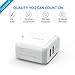 Anker 24W Dual USB Wall Charger PowerPort 2 with Foldable Plug + 3ft Lightning-to-USB Cable for iPhone X/8/SE/6/6s/6 Plus, iPad Air 2/Pro/mini 3 and More