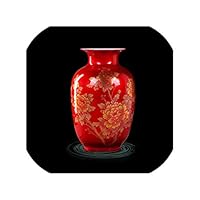 Lovely-Clouds Vases Creative Apple Vase Ceramic Red Vase Home Living Room Chinese Decorations Porcelain Ornaments,A