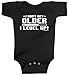 Threadrock Unisex Baby I Don't Get Older I Level Up Bodysuit 6M Black