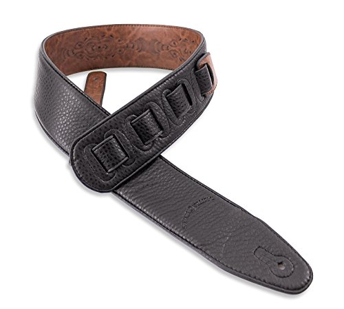 Walker & Williams G-504 Saddle Tan Tooled Leather Strap with Padded Glove Leather Back