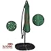 Sundale Outdoor 10 Feet Aluminum Offset Patio Umbrella with Crank, 8 Steel Ribs (Dark Green)