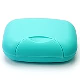 Plastic Soap Case Holder Container Box Home Outdoor Hiking Camping Travel Blue (Blue)