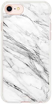 Casery iPhone 8 Plus, iPhone 7/6 Plus Case, White Marble (Light Stone) - Premium - Military Grade Protection - Drop Tested - Protective Slim Clear Case for Apple iPhone 8 Plus, iPhone 7/6/6s Plus