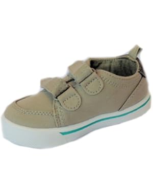 Boys Gray Canvas Velcro Slip-on Shoes