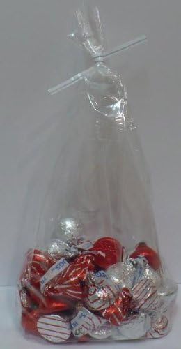 Candy Treat Bags 4"x10" with Twist Ties, Bag of 100