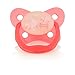 Dr. Brown's PreVent Orthodontic Baby Pacifier, Suction Free Air Channel, Contoured Butterfly Shield is Gentle on Face, Made in USA, Stage 1, 0-6m, 2-Pack, Glow in the Dark - Pink