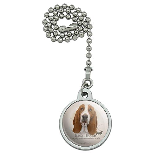 GRAPHICS & MORE Basset Hound Dog Breed Ceiling Fan and Light Pull Chain