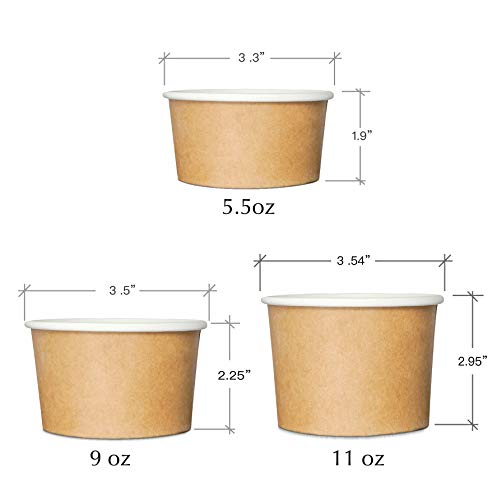 If you're someone who loves to indulge in ice cream, then you definitely need to check out these paper ice cream cups! These are disposable dessert bowls that come in a pack of 50, and are perfect for both cold and hot desserts.