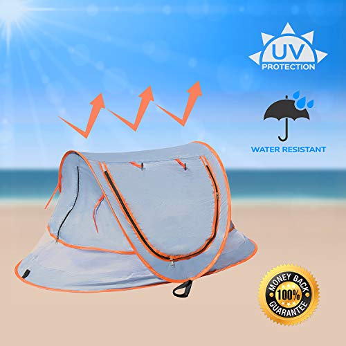 SiestaPod Portable Baby Sun Tent | Lightweight UPF 50+ Infant Skin Protection for Travel, Camping, and Play | Mosquito Net and Sunshade