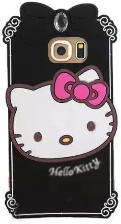 Galaxy S6 Case,Galaxy S6 Silicone Case,Hello Kitty Case,Tribe-Tiger Cute Cartoon Crystal Diamond Hello Kitty Soft Silicone Case Cover Compatible With Samsung Galaxy S6(Black)