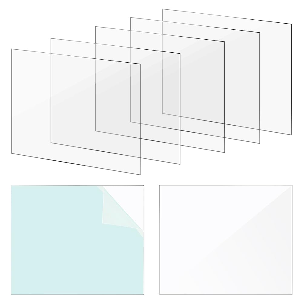 AHANDMAKER 25 Pack Plastic Welding Helmet Lens, 3.54x 4.33 Inch Welding Protective Lens Replacement, Clear Welding Lens Covers, Protective Plates for Welding Hoods and Welding Helmets