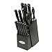 Oceanstar KS1194 Contemporary 15-Piece Knife Set with Block