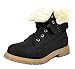 DREAM PAIRS Womens Winter Faux Fur Lined Collar Rubber Outsole Snow Ankle Boots Booties