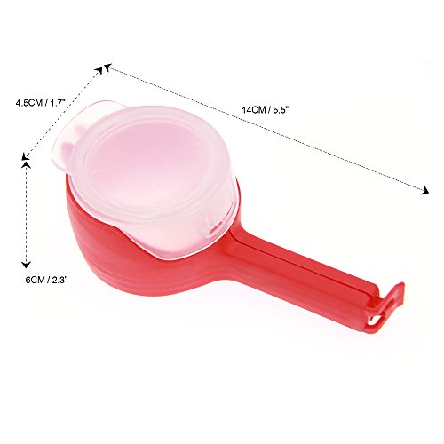 Food Clips Bag Sealing Clips with Discharge Nozzle Plastic Bag Moisture Sealing Clamp Food Saver Kitchen Snack Tool 3pcs