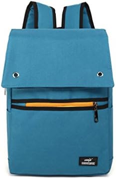 UPSUN(WenJie) Vintage Unisex Canvas Laptop School Work Travel Backpack Rucksack - Peacock-blue