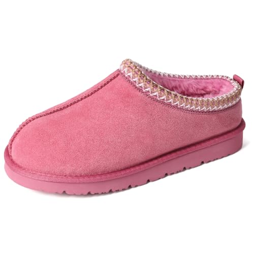Secuyner Women's Genuine Suede Slippers with Memory Foam House Shoes at Amazon