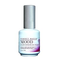LECHAT Perfect Match Mood Gel Polish, Crimson Nightfall, 0.500 Ounce