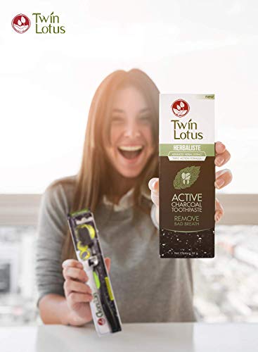 Activated Charcoal Teeth Whitening, Black Toothpaste, Flouride Free Toothpaste, Non SLS Activated Coconut Charcoal Teeth Whitening& Eliminate Bad Breath| Travel Size Tooth Paste 50g - Thumbnail 6