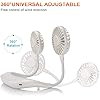 Hands-Free-Neck-Fan-Portable-Neckband-Fan-2000mA-Battery-Capacity-Upgraded-USB-Rechargeable-Mini-Dual-Neck-Fan-with-LED-Light-3-Speeds-Modes-360-Rotating-for-Sports-Traveling-Office-White Hands-Free Neck Fan, Portable Neckband Fan, 2000mA Battery Capacity, Upgraded USB Rechargeable Mini Dual Neck Fan with…