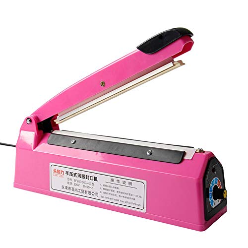 Vanpower Hand Impulse Heat Sealing Sealer Machine Poly Plastic Bag Sealer (Pink US)