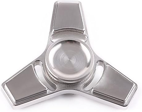 Tonado Fidget Spinner - Premium Metal EDC Fidget Toy with Silicon Nitride Ceramic Hybrid Bearing (Stainless Steel B)