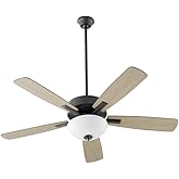 Quorum 4525-259 Ovation 52" Ceiling Fan with LED Lights, Matte Black
