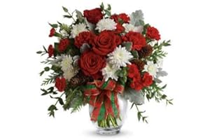 Red Snowy Bunch - The Shopstation Same Day Christmas Flower Delivery - Online Christmas Flowers & Gifts - Send Christmas Flowers Bouquets,Centerpiece,Gifts