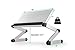 Uncaged Ergonomics Adjustable Book Holder, Tablet & Laptop Stand, Aluminum Portable Reading Stand for Textbooks & Cookbooks, Recipe Holder for Kitchen Counter, Silver