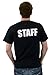 STAFF | Black Two Sided Print - Event, Concert, Party, Festival Unisex T-shirt