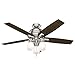 Hunter Fan Company, 53338, 52 inch Donegan Brushed Nickel Ceiling Fan with LED Light Kit and Pull Chain