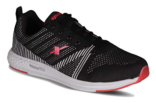 sparx men's black and red running shoes