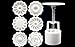 Bigear 50g 6 Styles Hand Made ice Moon Cake Mooncake Decoration Mold Mould Flowers Round DIY Tools (Moon Cake)