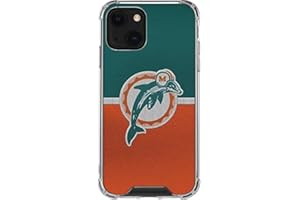 Skinit Clear Phone Case Compatible with iPhone 13 - Officially Licensed NFL Miami Dolphins Vintage Design