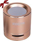 Portable Wireless Bluetooth Speaker for iPhone Smartphone Tablet KOSTA Gold with Enhanced Bass Easy in use Mini Speaker for iPhone iPad Android Smartphone Tablets and PC